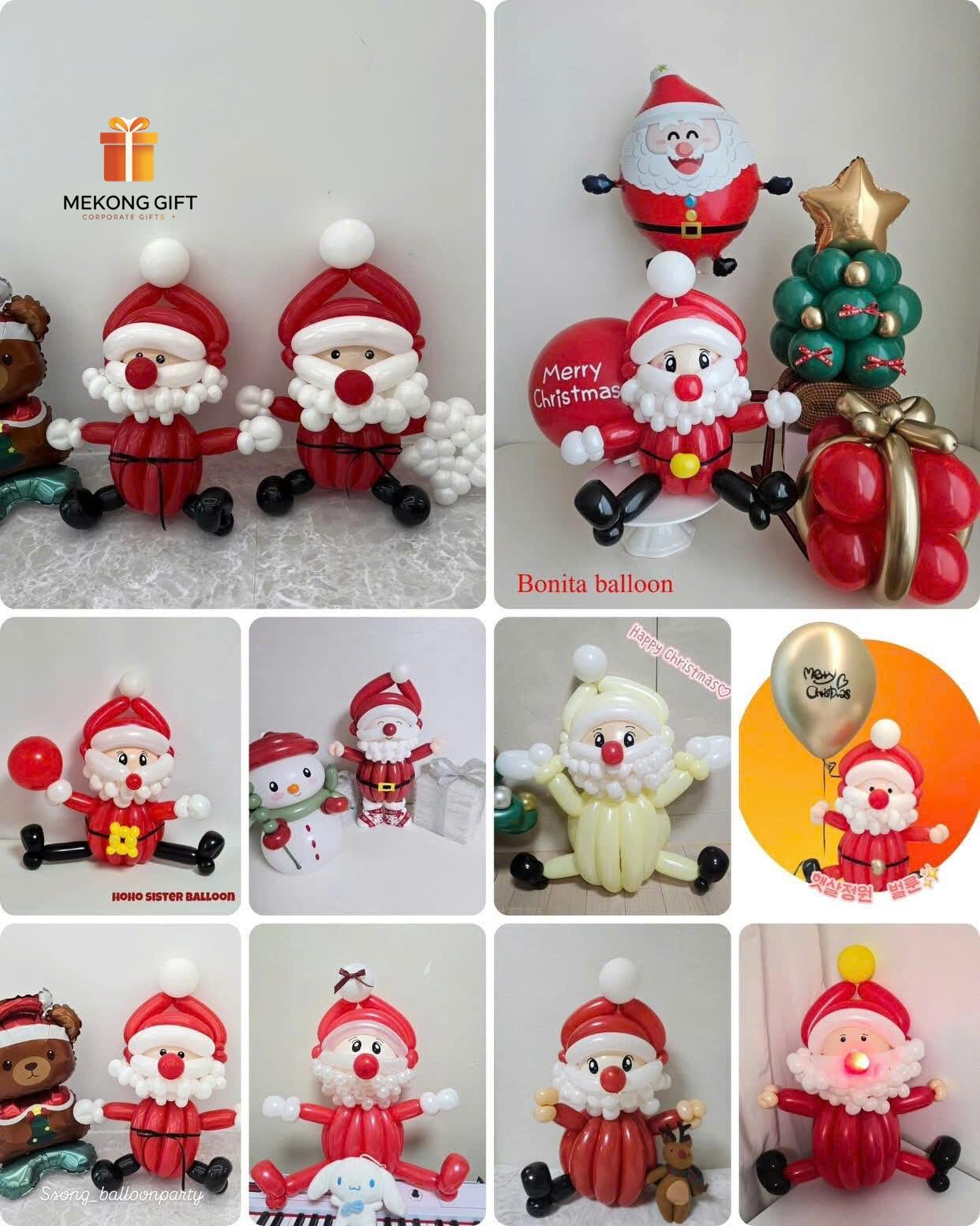 Bong Bóng Tạo Hình Ông Già Noel Độc Đáo Và Sáng Tạo